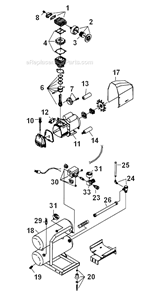 Page A Diagram and Parts List for PC0967  Senco Compressor