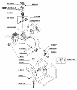 Part Location Diagram of 2433011D Senco Rubber Isolator Foot