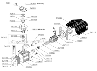 Part Location Diagram of CW8014 Senco Intake Filter