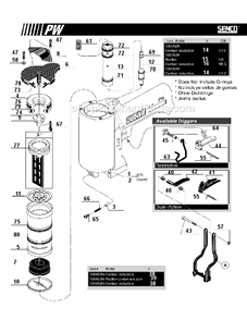 Page A Diagram and Parts List for PW  Senco Nailer