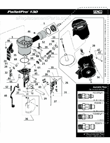Page B Diagram and Parts List for PALLETPRO130  Senco Nailer