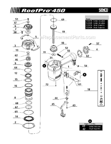 Part Location Diagram of BC0474 Senco Spacer