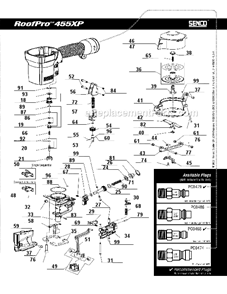 Part Location Diagram of HC0365 Senco Trigger Pin