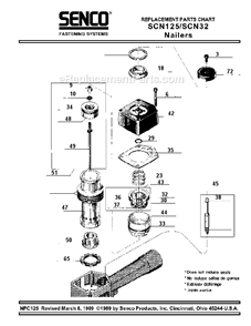 Part Location Diagram of 3024416 Senco Washer