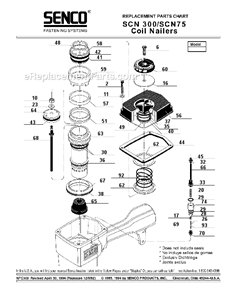 Page A Diagram and Parts List for SCN300  Senco Nailer