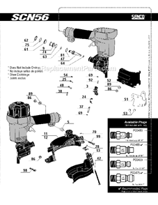 Part Location Diagram of 070054 Senco Bushing