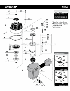 Part Location Diagram of LB0909 Senco Seal