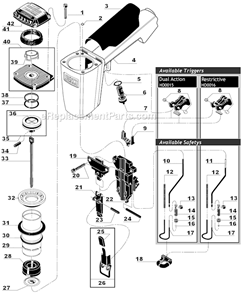 Part Location Diagram of BF0140 Senco Retainer