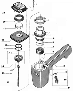 Part Location Diagram of BA0096 Senco Firing Valve Piston Assembly