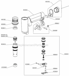 Part Location Diagram of HC0653 Senco Trigger