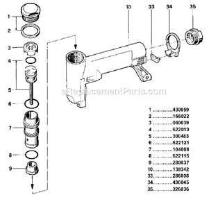 Page A Diagram and Parts List for SHP10  Senco Nailer