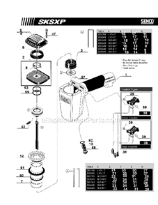 Part Location Diagram of EC0178 Senco Staple Driver Blade