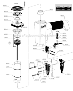 Part Location Diagram of CA0104 Senco Valve Assembly