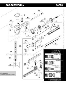 Part Location Diagram of HC0572 Senco Cushion - Pad