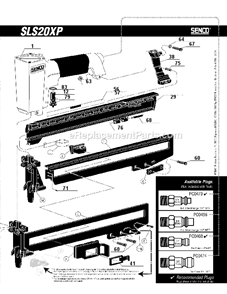 Part Location Diagram of CA0082 Senco Valve Assembly