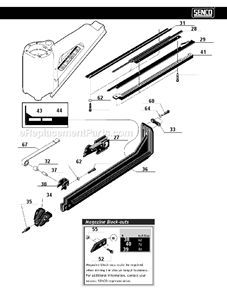 Page B Diagram and Parts List for SN2  Senco Nailer
