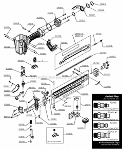 Page A Diagram and Parts List for SNS200XP  Senco Nailer