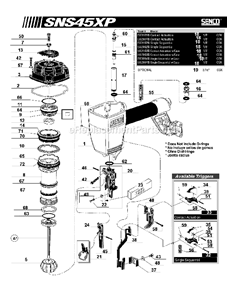 Part Location Diagram of BF0156 Senco Bumper