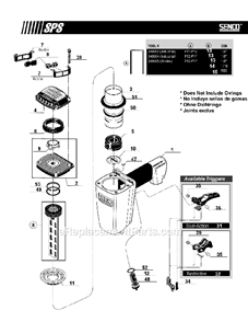 Page A Diagram and Parts List for SPS  Senco Nailer