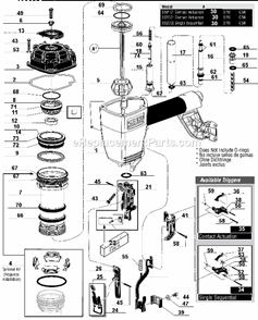 Page A Diagram and Parts List for SQS55XP  Senco Nailer
