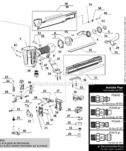 Part Location Diagram of AB0222 Senco Main Body