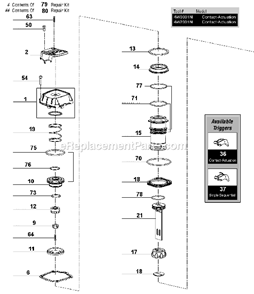 Page A Diagram and Parts List for WC150XP  Senco Nailer