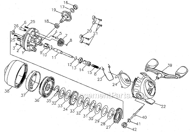 Page A Diagram and Parts List for SYNULTIMATEM10  Shakespeare Spincast Reels