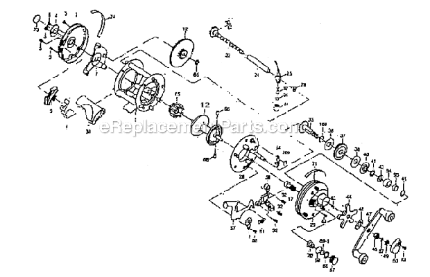 Page A Diagram and Parts List for ALPHAXT  Shakespeare Spinning Reels