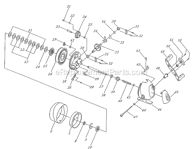 Page A Diagram and Parts List for UGLYCATSC20  Shakespeare Spincast Reels