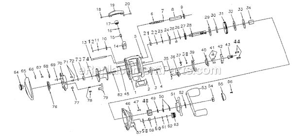 Page A Diagram and Parts List for AXIOMLP  Shakespeare Baitcast Reels