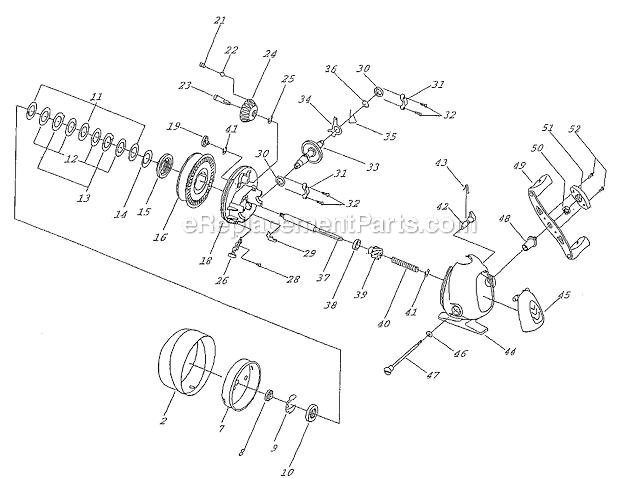 Page A Diagram and Parts List for CATSTIK  Shakespeare Spinning Reels