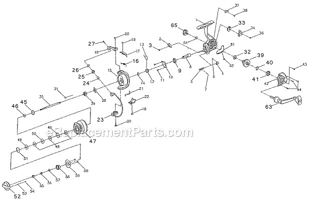 Page A Diagram and Parts List for PRIUS20  Shakespeare Spinning Reels