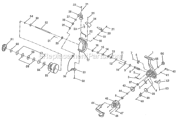 Page A Diagram and Parts List for P4240  Shakespeare Spinning Reels
