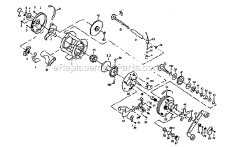 Page A Diagram and Parts List for ALPHAXT  Shakespeare Spinning Reels