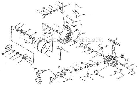 Part Location Diagram of 1146472 Shakespeare Spool Assembly