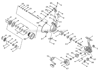 Page A Diagram and Parts List for 5030  Shakespeare Baitcast Reels