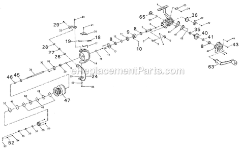 Page A Diagram and Parts List for INT440F  Shakespeare Spinning Reels