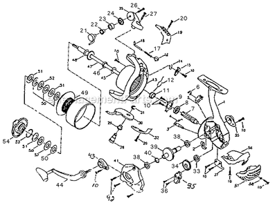 Part Location Diagram of 1146060 Shakespeare Bearing Cover