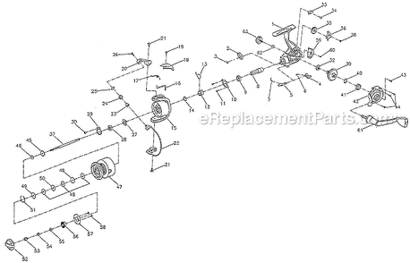 Page A Diagram and Parts List for ENC230F  Shakespeare Spinning Reels