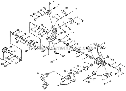Part Location Diagram of 1145834 Shakespeare Drag Knob