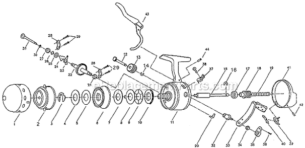Part Location Diagram of 1146145 Shakespeare Cover Screw