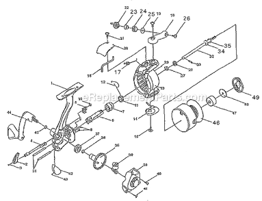 Page A Diagram and Parts List for US350  Shakespeare Spincast Reels