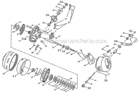Page A Diagram and Parts List for SYNSW20  Shakespeare Spincast Reels