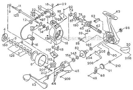 Part Location Diagram of 1146689 Shakespeare Bail Arm Spring