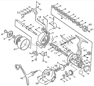Part Location Diagram of 1144868 Shakespeare Bail Wire Assembly