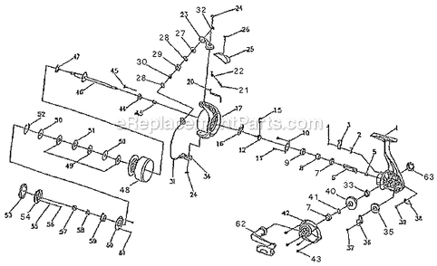 Page A Diagram and Parts List for T4435  Shakespeare Spinning Reels