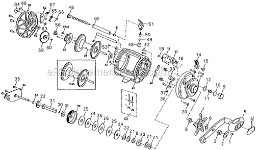 Page A Diagram and Parts List for T30LA  Shakespeare Baitcast Reels