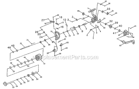 Page A Diagram and Parts List for SYS20  Shakespeare Spincast Reels