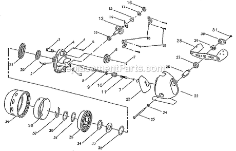 Part Location Diagram of 1146783 Shakespeare Main Shaft Spring