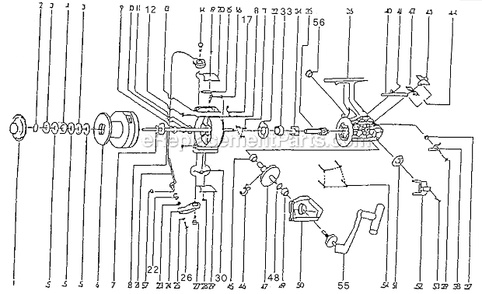 Part Location Diagram of 1146097 Shakespeare Line Roller Washer